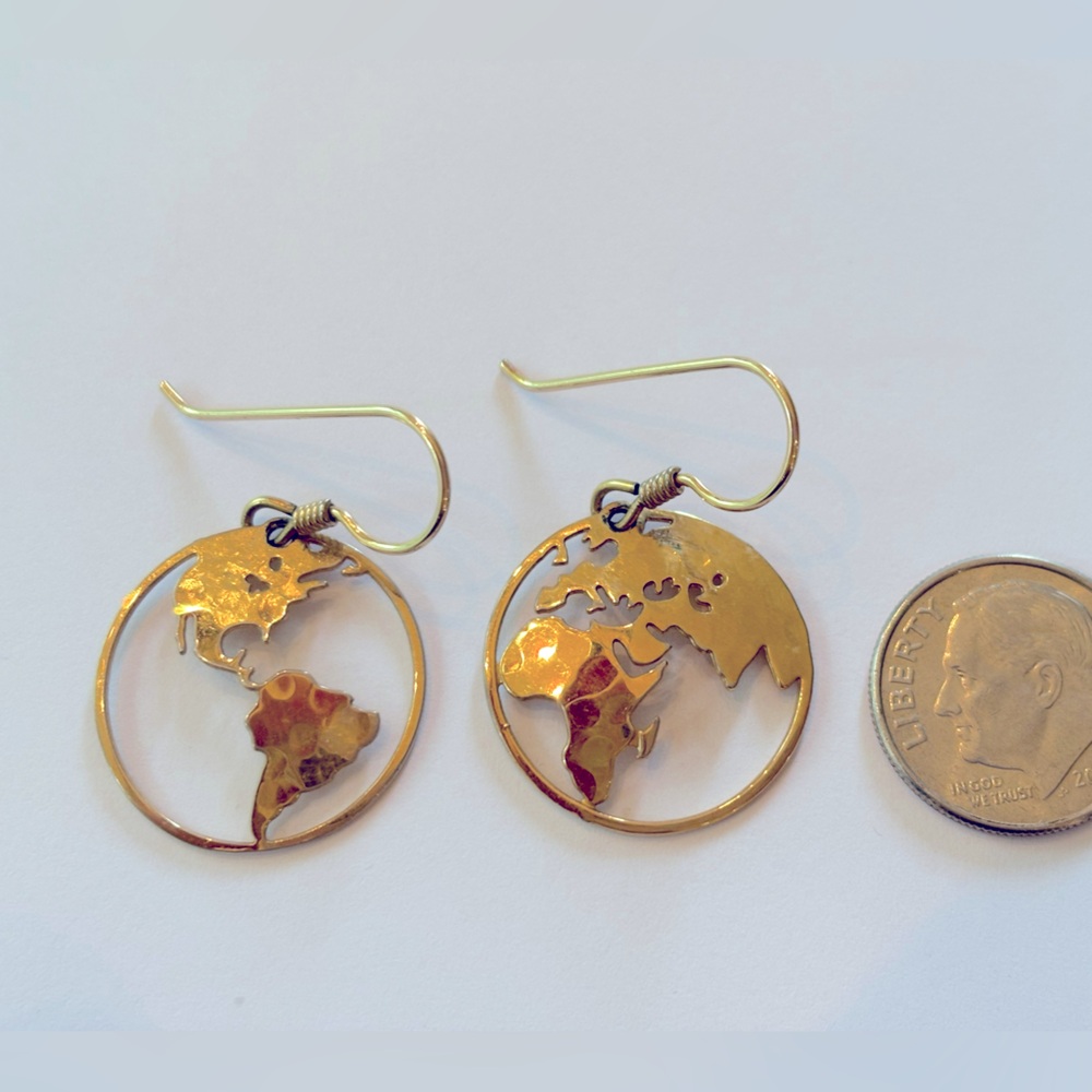 Wild Bryde gold earrings world/ earth